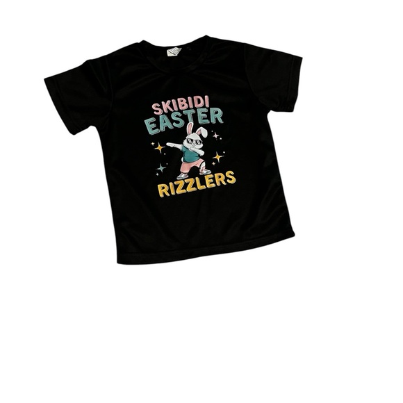 Black Skibidi Easter Rizzlers T-Shirt - Picture 1 of 1